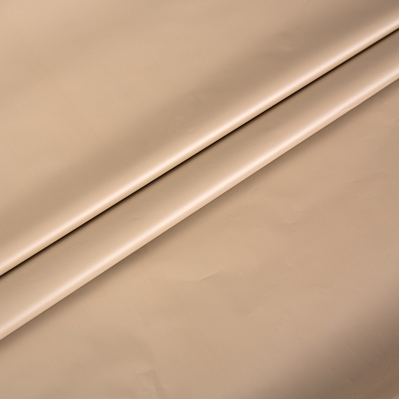 Lớp dễ thở 2 lớp 100% Phim TPU cho Rèm màu nâu + Phim mất điện đen